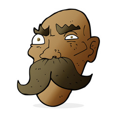 cartoon angry old man