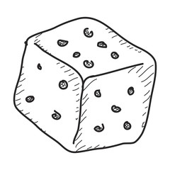 Simple doodle of a dice