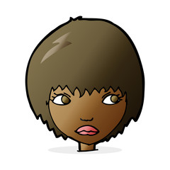 cartoon unhappy girl