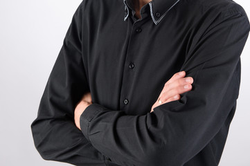 Man with Crossed Hands on Chest