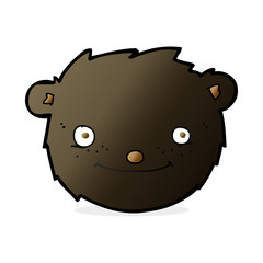cartoon black bear head
