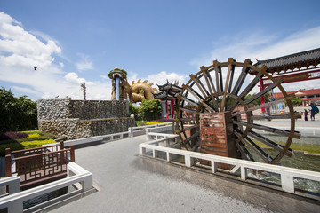 Water turbine in the chinese village