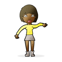 cartoon surprised woman