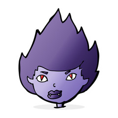 cartoon vampire head