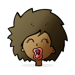 cartoon woman screaming