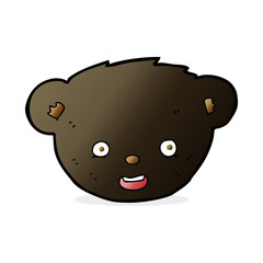 cartoon black bear face