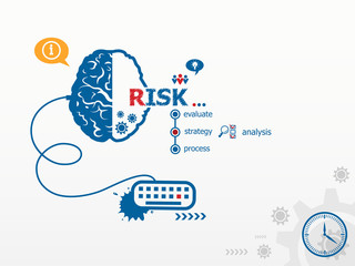 Risk design illustration concepts for business