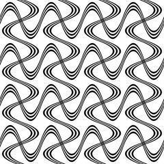 Repeating black and white swirl pattern