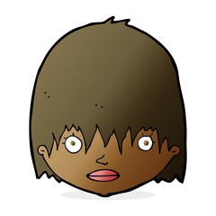 cartoon staring woman