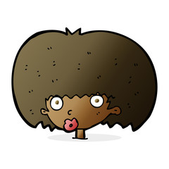 cartoon surprised woman