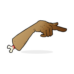 cartoon severed pointing hand