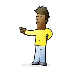 cartoon man pointing