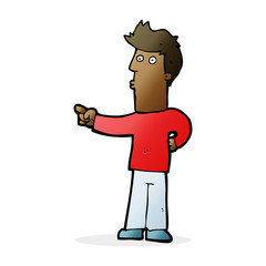 cartoon man pointing
