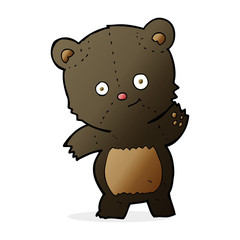 cute black bear cartoon