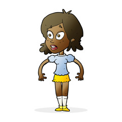 cartoon surprised woman