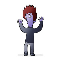 cartoon vampire giving up