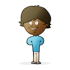 cartoon happy boy