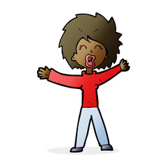 cartoon woman shouting