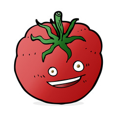 cartoon happy tomato
