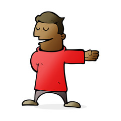 cartoon man gesturing direction