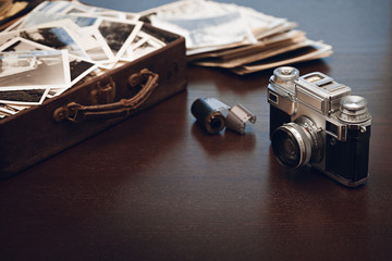 Old photos and photo equipment