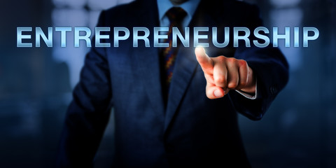 Innovator Touching ENTREPRENEURSHIP