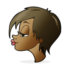 cartoon pretty woman