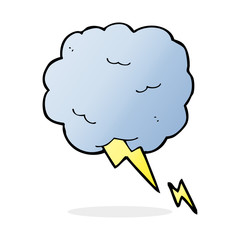 cartoon thundercloud symbol