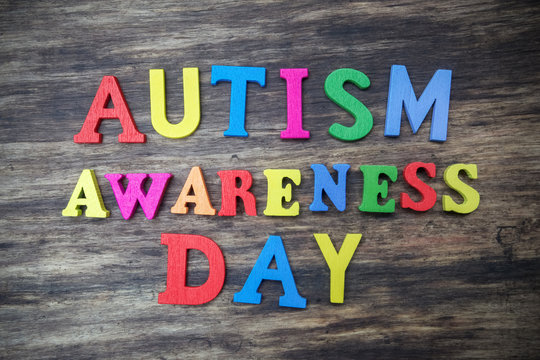 concept of autism awareness day word 