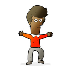 cartoon startled man