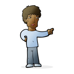 cartoon pointing man