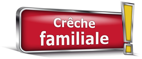 Crêche familiale sur panneau rouge