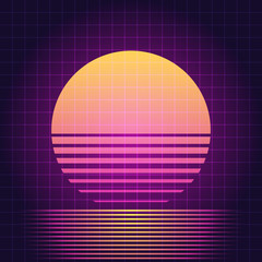 Retro Sci-Fi sunset