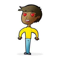 cartoon man in love