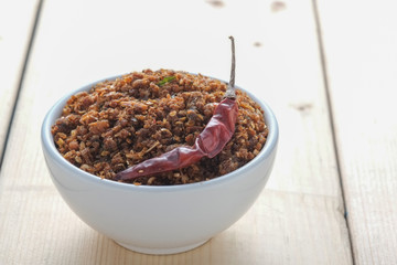 chili paste thai food ,made from grilled fish
