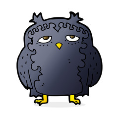 cartoon wise old owl