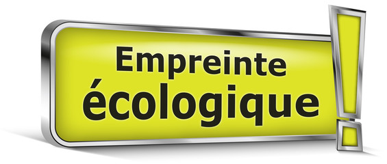 Empreinte écologique sur panneau vert