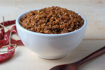 chili paste thai food ,made from grilled fish