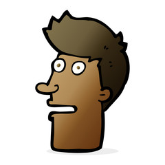 cartoon shocked male face