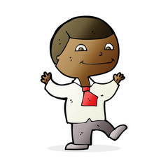 Obraz premium cartoon happy boy