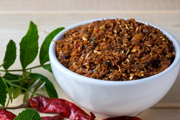 chili paste thai food ,made from grilled fish