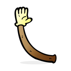 cartoon arm with rubber glove