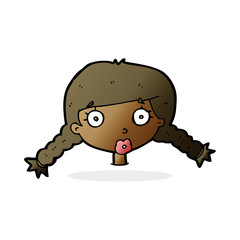 cartoon confused female face