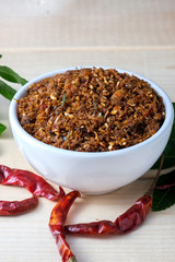 chili paste thai food ,made from grilled fish