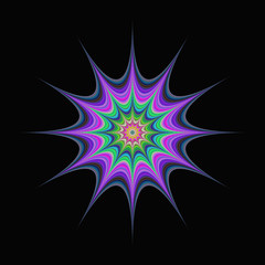 Abstract colorful star fractal