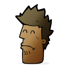 cartoon man feeling sick