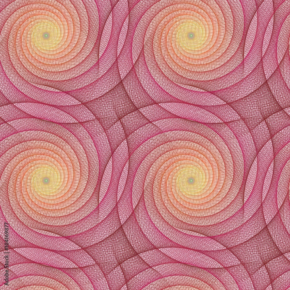 Poster abstract repeating fractal line pattern