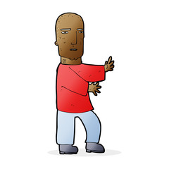 cartoon tough man