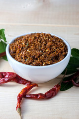 chili paste thai food ,made from grilled fish