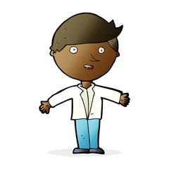 cartoon man in casual jacket